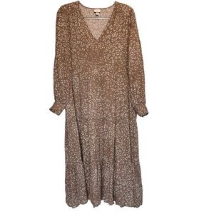 A New Day Brown Long Sleeve Dress